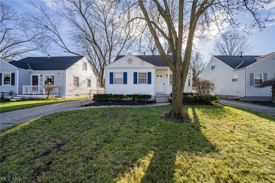 MOVE-In ready 3 bedroom 2 bath home in Eastern Hts in Elyria! This delightful 3-bedroom home offers a perfect blend of classic design and modern comfort, providing an ideal haven for the next owner! Step inside, and you'll discover a thoughtfully designed interior that seamlessly combines functionality with style. The main level features a cozy living room and dining room with new light fixtures and vinyl flooring throughout, updated bathroom with new vanity, and 2 spacious bedrooms. Upstairs has large bedroom with new carpet and built ins for storage. Full basement with a TON of storage. The property also includes a spacious fenced in backyard, perfect for outdoor gatherings, barbecues, or simply unwinding after a long day. 1 car detached garage provides convenient parking and additional storage space. Great location being minutes to schools, parks, University Hospital, restaurants, and highways. Home may qualify for Ohio grant programs for down payment assistance.