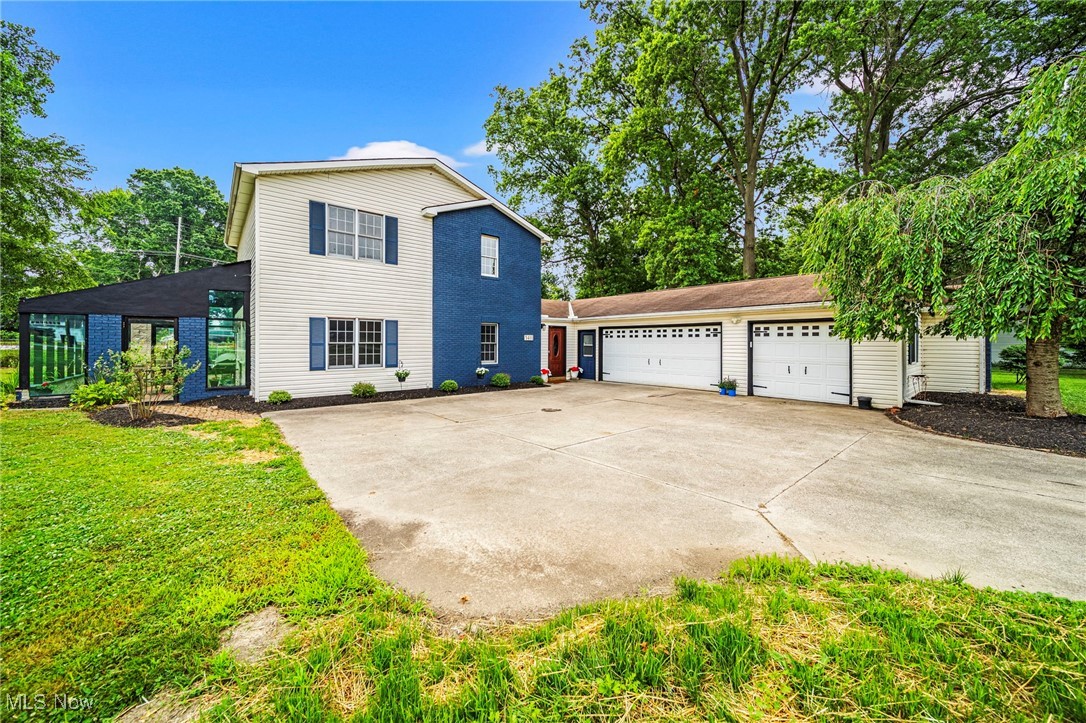 Gorgeous !!!!!! Turn key 4 bedroom 3 full bath Contemporary style home. Located in a superior location off Blackbrook Road in Mentor. This home is newly painted from top to bottom with new carpet upstairs and top of the line luxury vinyl downstairs. The first floor Master bedroom is large with a private master bath and private patio. Kitchen is large with newer stainless steel appliances. Beautiful quartz countertops give a bright warm ambiance and clean crisp look. The Living Room adjoins a gorgeous formal diningroom with a tray ceiling. A very unique brick patio off the formal dining room adds character and yet a third patio offers more outdoor options.The yard is 0.62 acres and is in a quiet desirable neighborhood! This home offers a bonus room and an extra large 3 car garage. Home is well maintained and ready for its new owner!