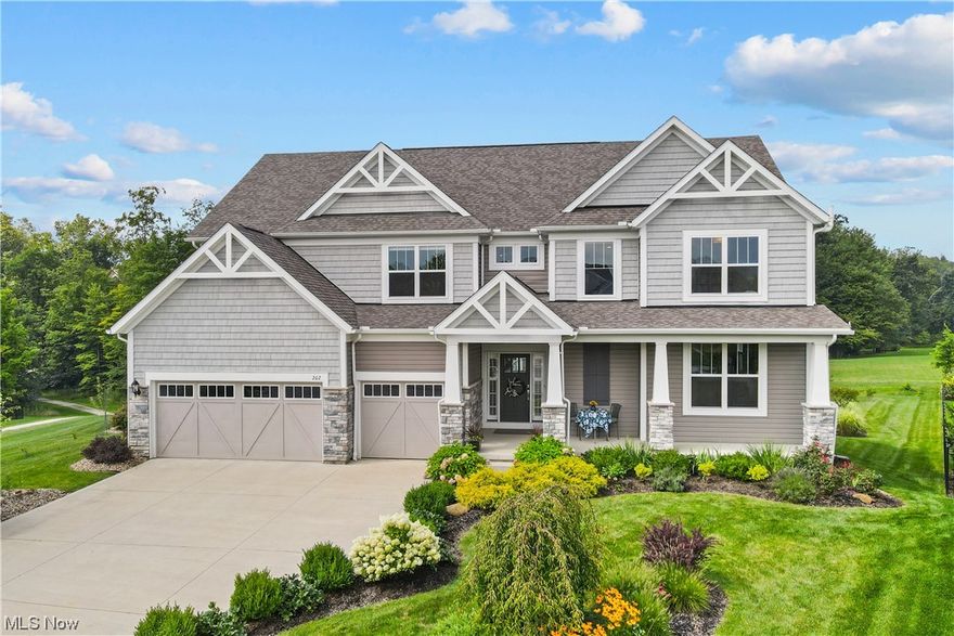 BEAUTIFUL, DREAMY & STUNNING 5 BEDROOM, 5.1 BATH & 5434 SQUARE FOOT STONE/VINYL COLONIAL HOME W/ ALL BELLS/WHISTLES/UPDGRADES ON PRIVATE/WOODED CUL-DE-SAC LOT FACING EAST IN DESIREABLE PRESERVE/MILLERS FARM SUBDIVISION OF COPLEY TWP  & TOP-RATED REVERE SCHOOLS ALL COMPLETE W/ EQUALLY GORGEOUS FINISHED WALK-OUT LOWER LEVEL, 3-CAR GARAGE W/ BUMP OUT & HOT & COLD WATER, COVERED FRNT PORCH, TREX DECK, PATIO W/ GAS FIRE PIT, ADDL COVERED PATIO, LAWN & GARDEN IRRIGATION, VARIED FLOWERING PERENNIALS YEAR AROUND & MORE. ALL LITERALLY 5 MIN TO I-77, AKRON/CANTON & CLEVELAND. OVER $150,000+ IN UPGRADES/UPDATES SINCE PURCHASE! HOME FEATURES INVITING FOYER; .5 BATH; MAGNIFICENT STUDY W/CASUAL LIVING ROOM; TOTALLY AWESOME EAT-IN QUARTZ KITCHEN W/ EXTENDED 4 PERS BREAK BAR, DOVE-TAIL SOFT CLOSE CABIENTS/DRAWERS, A W/I MULTI-PURPOSE PANTRY W/ TONS OF STORAGE & BUTCHER BLOCK-TYPE BEVERAGE BAR + PLANNING STATION ALL OVERLOOKING EQUISITE 2-STORY GREAT RM W/ FULL-STONE GAS FIREPLACE & HEARTH. CONVENIENT MUD RM/COAT CLOSET/ADDL PANTRY & IDEAL TILE LAUNDRY ALL OFF GARAGE COMPLETE 1ST FLR. 2ND FLR HAS BREATHTAKING OWNER SUITE W/ SITTING AREA, HUGE W/I CLOSET & TRANQUIL GLAMOUR BATH (2 PERSON SHOWER/ELEGANT SOAK TUB/2 VANITIES); 2ND & 3RD BEDS W/ JACK-N-JILL, 4TH BED W/ FULL BA & COZY LOFT COMPLETE HOME. MANY SEASONAL ACTIVITES FOR ADULTS & KIDS ALIKE. SUBDIVISION HAS A 2-MILE BIKE/HIKE TRAIL. LUXURY PULTE HOME!     MAKE IT YOURS TODAY!