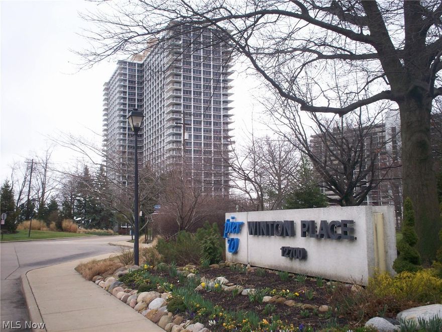 nice corner unit that faces Lake Erie on the north and the Cleveland skyline on the east