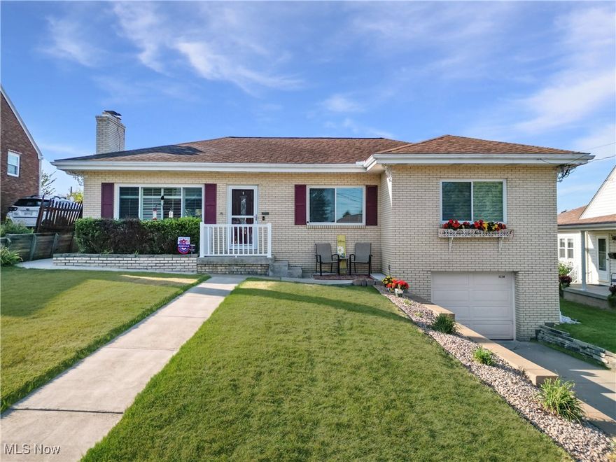 ***New roof to be installed in Dec 2025***
Welcome to this beautifully updated 3-bedroom, 2 full bath solid brick ranch, ideally located in a desirable neighborhood close to many local amenities. Step inside to a spacious living room filled with natural light, featuring a cozy fireplace as the focal point and brand-new shutters accenting the windows. The open flow leads into the large custom eat-in kitchen, complete with a peninsula breakfast bar, quartz countertops, soft-close cabinets, and all new appliances. Sliding doors off the kitchen open to a covered back porch overlooking a large, flat yard—perfect for relaxing or entertaining. The main level offers three generously sized bedrooms and an updated full bathroom, along with new flooring in the kitchen, basement, laundry room and bathrooms. The finished basement expands your living space with a large rec room equipped with surround sound, a second full bathroom, and plenty of room for gatherings or a game area. Recent updates add both style and peace of mind, including: a new 200-amp electric panel, professionally waterproofed basement with interior drains and a sump pump, new retaining wall along the driveway, and new concrete sidewalks. This move-in ready home combines modern updates with lasting quality—schedule your private showing today!