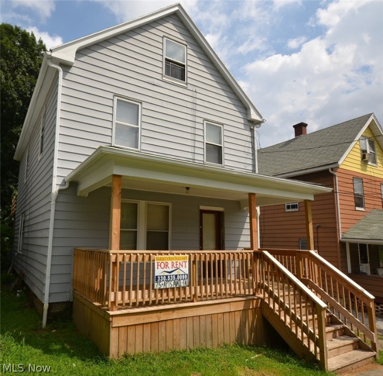 Grosses $1,750 per month. Both units leased until August 2023. A great investment opportunity to own around the University of Akron! Water heater- 2017. New kitchen in apartment #2 2019. New bathroom floor, vanity, mirror in both apartments in 2019. New front porch in 2019.