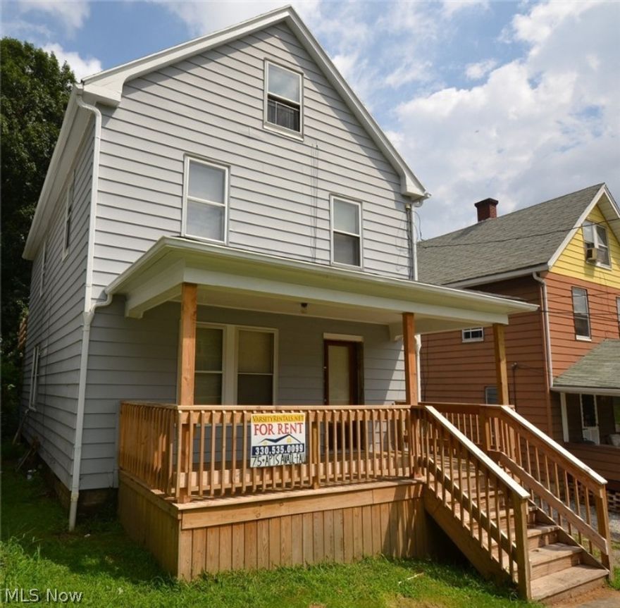 Grosses $1,750 per month. Both units leased until August 2023. A great investment opportunity to own around the University of Akron!  Water heater- 2017. New kitchen in apartment #2 2019. New bathroom floor, vanity, mirror in both apartments in 2019. New front porch in 2019.