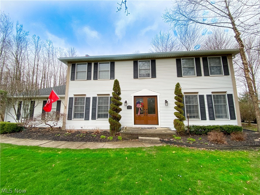 Welcome home to this stunning Colonial in a quiet, sought after, neighborhood of Brecksville. Large French Doors reveal a welcoming foyer and plenty of room to enjoy. Enjoy your open concept kitchen, with custom built ins, an island, and easy going flow into the newer addition. The first floor boasts two fireplaces, a dining room, family room, living room, and bonus space. Large windows welcome plenty of light and a second set of French style doors open to a backyard patio! The finished basement includes a recreational room, media room, and a full bathroom. Be sure to note the tankless water heater and brand new roof! This home will not last long, so please schedule your private showing or ask the agent about a Virtual Showing Option TODAY!