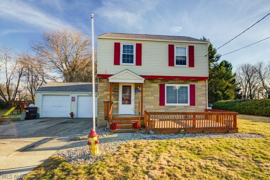 This welcoming Perry Township colonial has all the right stuff. Hardwood floors and nice wood trim adorn the 253 sq foot living room with large picture window that leads to the formal dining room.  The 264 sq ft family room features a warm gas stove fireplace.  The nice sized corner lot means a little extra room to play and also includes a patio and swimming pool with solar heater. Also note the central air and ceiling fans throughout, the stone front exterior, 2 car attached garage and potential half bath in the basement. Add your own touches or move right in. Updates include new insulation throughout (2014), roof (2005), vinyl replacement windows (2005), and vinyl siding (2005).