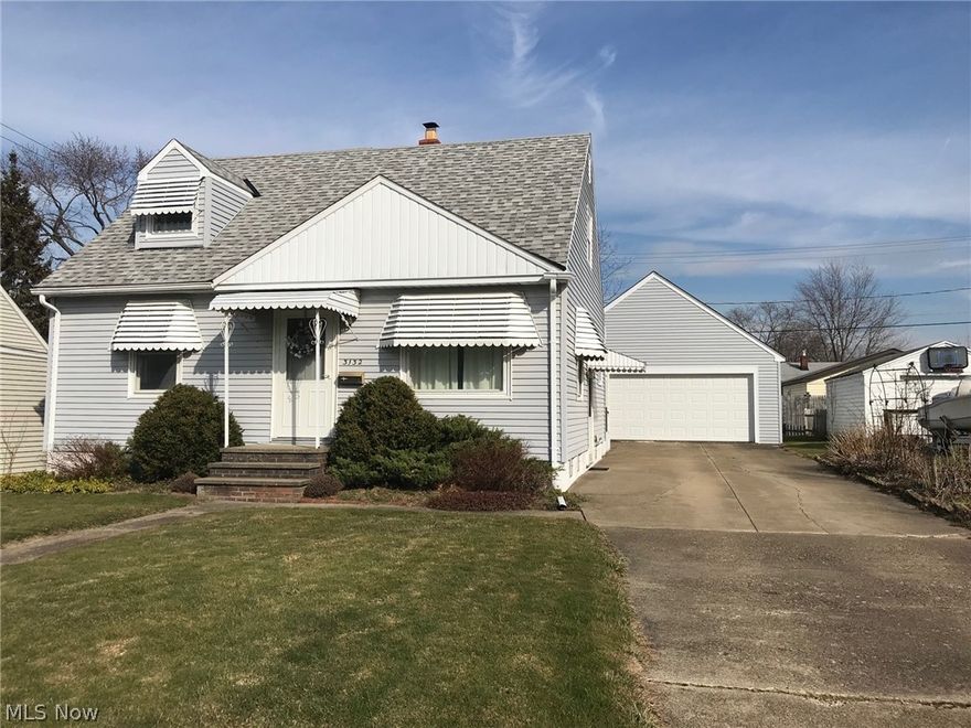 You'll love this 3-4 bedroom Cape Cod that features wood floors, new furnace in 2019, newer roof, Large Living Room, 2 first floor bedrooms, updated main floor bath and includes all appliances. 24x24 2 car detached garage with attic storage, concrete drive and screened in patio.