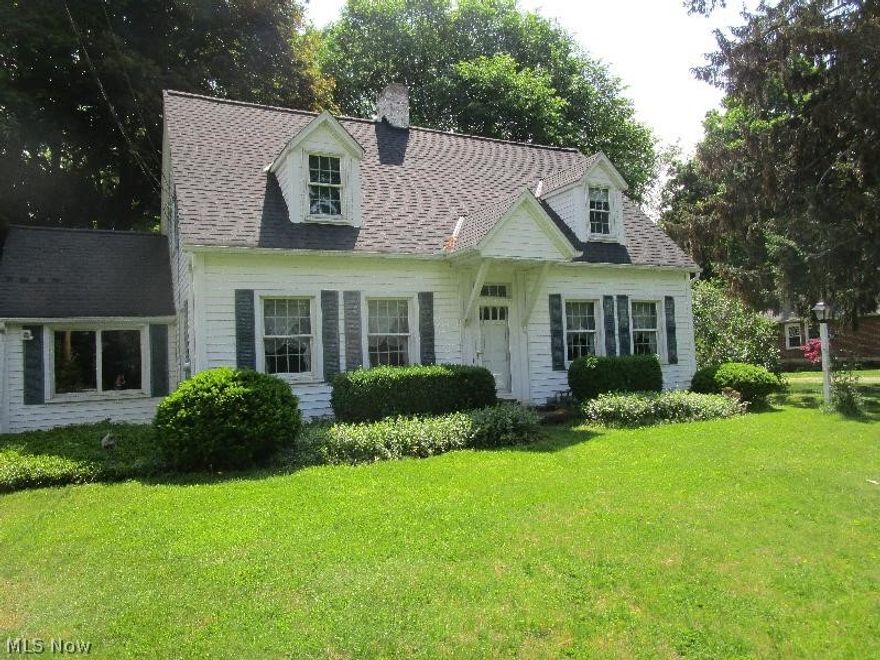 Charming 3 Bdrm, 1.5 Bath 1572 Sq Ft Sided  Cape Cod with 2 Car Detached Garage on Large ..73 Acre Deep Lot.  This spectacular property features Living Room with Fireplace, Office/Den (with its own Entrance), Formal Dining Room, Eat in Kitchen, Full Unfinished Basement, 2 Rear Poirches and more-just waiting for your personal touches!!  Grand Piano in Living Rm is excluded.