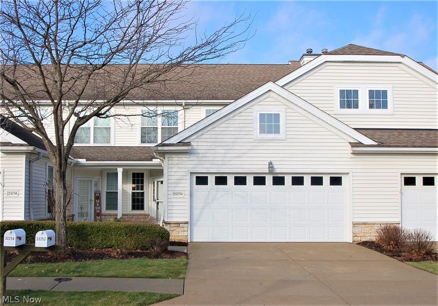 Welcome to this move-in ready 3 bed, 2.5 bath condo in Waterside Crossings South. A covered front entryway leads you into the vaulted foyer.  Off this space is an office/flex room, currently used as a work out room and across the hall, a convenient 1/2 bath. All the bedrooms are located upstairs and after a long day you'll be happy to retire to the primary suite with it's tray ceiling and double closets. The primary bath is perfect for relaxing with it's updated granite counters, shower and large tub. There are 2 good sized bdrms and a full bath with a tub on this floor as well. Back downstairs follow the hallway to the large family rm with a gas fireplace...perfect for gatherings of all sizes. A door off the family rm gives you access to the back patio which overlooks the common green area and is perfect for enjoying good weather. A dining rm offers space for formal or casual meals and is open to the kitchen. Several updates in the large kitchen include: stainless appliances, granite