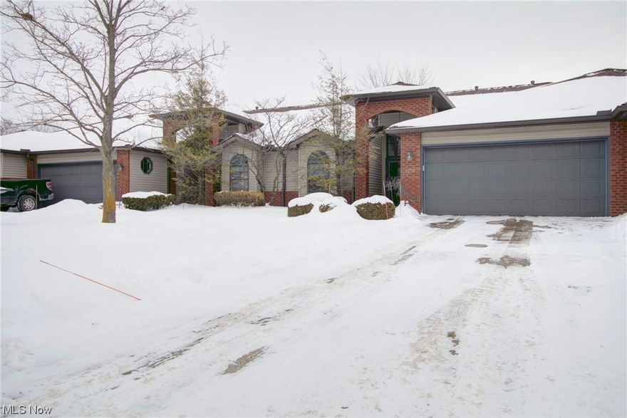 Are you looking for a single story home in Lorain County, but don't want to maintain the yard? Well this Sheffield Village 1808 square foot ranch-style condo with an attached 2-car garage could be it! Vaulted ceilings and architectural angles throughout make these Parkside condos especially eye-catching and have amazing curb appeal. The great room has a beautiful gas lit fireplace and opens to the kitchen, dining room and 4 season room at the rear of the home where you'll find a private deck to relax on in the summer months. With a split bedroom design, have guests or your family stay in the second bedroom while you remain in the large primary which has a walk-in closet and an en-suite bath complete with a garden tub, dual vanity sinks and stand-up shower. The roof was installed within the last few years, hot water tank is new and Trane furnace is approximately 10 years old. With some TLC and sweat equity, this condo will be absolutely stunning. Make a call to view now before the spring market is in full effect!