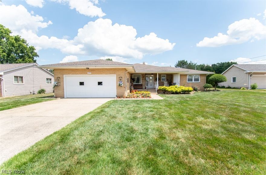 Who's ready for a Ranch is Poland School District?! This 3 Bedroom 2 Full Bathroom Brick Ranch offers everything you need and everything you want! Enjoy a peaceful sitting area on the front porch with beautiful surrounding landscaping. As you enter, you will notice the Dining Room with original Hardwood Floors and plenty of space for family dinners. Through the Dining Room, you will enter the Kitchen with tile flooring and newer appliances. You'll then enter the large Living Room with a beautiful picture window overlooking the backyard. Down the hallway you will find 3 Bedrooms and 2 Full Bathrooms. All 3 Bedrooms are carpeted with plenty of space and Master Bedroom offers its own full Bathroom. Downstairs, you will find the Entertainment/additional Bedroom, Workout Room, Storage and Laundry Room. Lastly, a 2 Car garage with access door to new concrete Walkway to the Backyard. New concrete Patio, Brand New Shed, beautiful landscaping, and so much more! Schedule your showing today, this