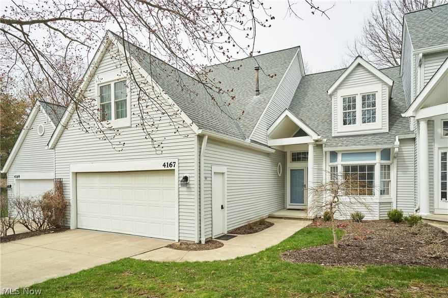 Wonderful first floor master condo with approx 2600 sq ft plus a finished basement located in Adena Knolls Copley. This lovely home has had quite a bit of updatings. Most of the first floor has new LVT flooring. The vaulted ceiling Great room and Dining room is freshly painted. The Great room does have a wall of windows and a gas log fireplace. In the Dining room is a glass french door that lead to a seasonal sun porch with LVT flooring, vaulted ceilings and freshly painted. From the sun porch is access to a 460 Sq ft trex deck. The kitchen has great cabinet space, newer LVT flooring, granite counter tops, an island and a 2 story eating area with a large bayed window. The master ensuite is tucked in the back of the first floor, with newer LVT flooring, freshly painted and french door to access the deck. There also is a walk-in closet with built-ins. The master bathroom has a soaking tub, shower, granite counter tops and travertine tile. The first floor laundry is located next to the garage with a stationary tub, and plenty of cabinet space. Upstairs is a loft and 3 other bedrooms with generous space, double closets and another full bath. The home also has a basement with great storage and a large carpet rec room. Some other updates are the front door, storm door, first floor hardware and door knobs, paint throughout the first floor, garage door opener, refrigerator, microwave, and laundry room stationary tub.  Close to Tennis/pickle ball courts , community center and swimming pool, Roof approx 7 to 9 years old.