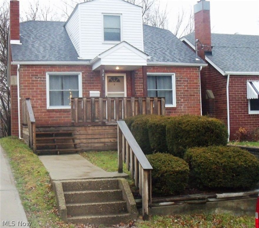 2 BR, 2 full bath Brick Cape Cod w/eat in kitchen features back yard deck, updated bath w/ceramic, 7 yr old furnace & AC, roof approx 8 years old.  Ready for immediate possession.  Call today.