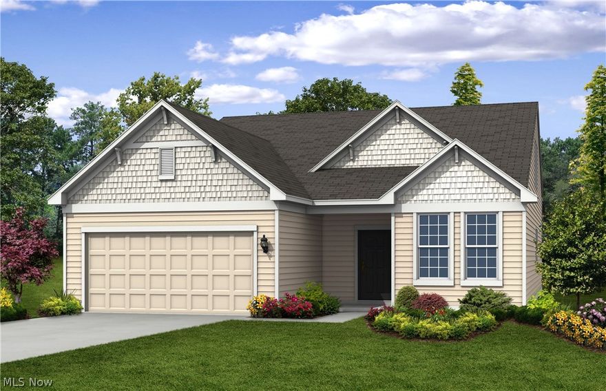 Situated in desirable Newell Creek, this new construction ranch features maintenance-free, one-floor living and will be ready for an August/September 2017 move-in, still in time to enjoy the outstanding amenities including a new pool and clubhouse, as well as wonderful walking and biking trails for your everyday use.   This innovative floor plan welcomes you with an elegant foyer with laminate hardwood floors and private den.  The Martin Ray’s kitchen is one of the most unique attributes of this home!  The kitchen provides you with an oversized granite island that can seat up to 7!  Perfect for entertaining and preparing multiple meals at a time.   It has stainless steel appliances, white maple cabinetry with soft-close drawers and a café eating area.  The gathering room is spacious and features a cozy gas fireplace.  Off the gathering room is the sunroom which boasts loads of natural light and serves as the perfect spot to start your day.   The Martin Ray has 2 bedrooms and 2 full bat