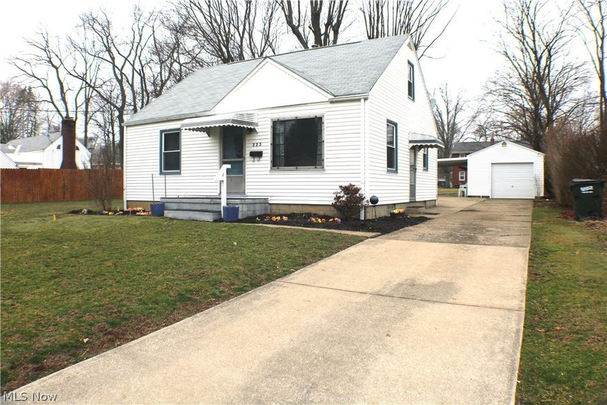 This charming bungalow is nestle in the heart of North Canton.  Located close to shopping, schools, restaurants etc. This home offers a large fully applianced eat-in kitchen with ceramic tile floors. The first floor also has a large living room with lovely wood floors, 2 bedrooms with lighted ceiling fans and hardwood floors an updated full bath with newer vanity and flooring. The upstairs offers a huge Master bedroom with wood floors, walk-in closet and a 11ft long hall lined with 2ft deep drawers and storage cabinet. The home has a waterproofed basement with sump pump that was done in 2010 prior to the current owner, also radon mitigation was installed prior to this owner closing. New roof in 2015. There is a nice detached one car garage with attached carport which could also be a covered patio. Large yard treed yard. This move-in ready home is in an established quaint neighborhood!  Call today for an appointment.