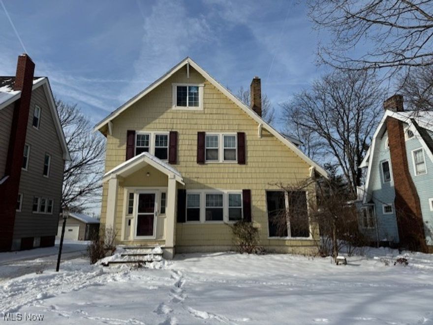 INVESTOR OPPORTUNITY in this Cleveland Heights home!  This home features 4 bedrooms and 2.5 bathrooms with 2,257 square feet of living space.  This home features a large living room with fireplace, formal dining room, eat in kitchen, family room and sun room all on the first floor.  This home also features a large master bedroom with large walk in closet and private master bath. The attic was started to be finished for additional living space and has potential to make this home even larger.  This home offers lots of potential for the savvy investor buyer.  The seller makes no representations or warranties about the condition of this home and it is to be sold in as is condition. The buyer must assume the Cleveland Heights point of sale violations and the escrow requirements.