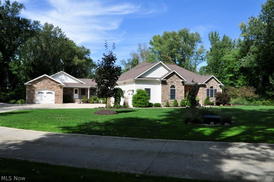 Simply OUTSTANDING! Custom built, 4200+ Sq Ft, 3 bdrm, 3.5 bath beauty in mint condition. Exudes  quality craftsmanship & attention to detail at every turn. Gourmet kitchen has an abundance of maple & black walnut cabinetry, authentic African granite tops, soft-close drawers, Italian porcelain flooring, granite wet bar, professional grade stainless steel range w/gas cooktop, electric oven & convection oven, pantry, dining area & gorgeous French doors. You’ll love the great room with gas fireplace, black walnut flooring, Italian porcelain hearth. Crown molding thru-out the entire main house. An office w/12’ ceilings. A gracious dining room w/tray ceiling & black walnut floors. The Master suite is one to dream of: Mstr bdrm fit for a King including French doors to the patio & spacious his & hers walk-in closets that feature built-in dressers. Mstr bath truly has it all-Porcelain flooring, granite tops, spa shower, make-up area. In the full, high & dry bsmnt there’s a Trane high eff furna