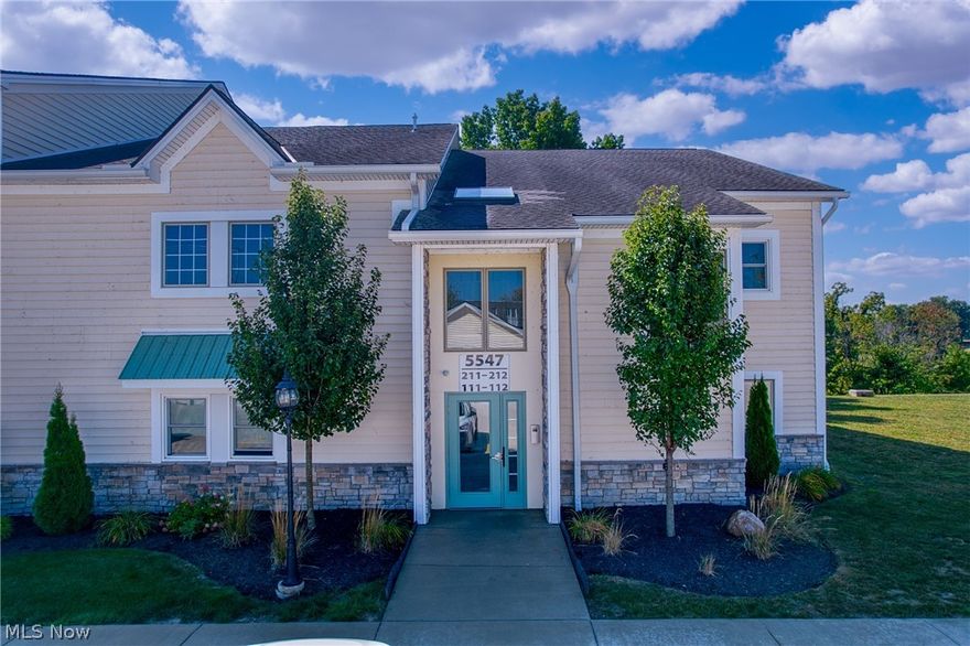 Discover serene living in this beautiful 3-bedroom, 2.5-bath condo located on the pristine Fox Creek Golf Course, where breathtaking views and soaring cathedral ceilings greet you in the spacious great room. The tranquil kitchen is perfect for entertaining, featuring a generous bar that accommodates 4-5 people and space for a dining table. High ceilings are present in all three bedrooms and the inviting loft, which includes a stunning fireplace and a cozy library/study area. The master suite offers a walk-in closet and a full ensuite bathroom, while an additional bedroom near the loft provides a half bath, ideal for guests or a home office. Just minutes from Lake Erie and nestled in the desirable Amherst School District, this pet-friendly community covers maintenance, landscaping, pest control, and more, ensuring you enjoy modern living in a peaceful retreat. Don't miss your chance—schedule your visit today to become the newest "Resident on the Green"!