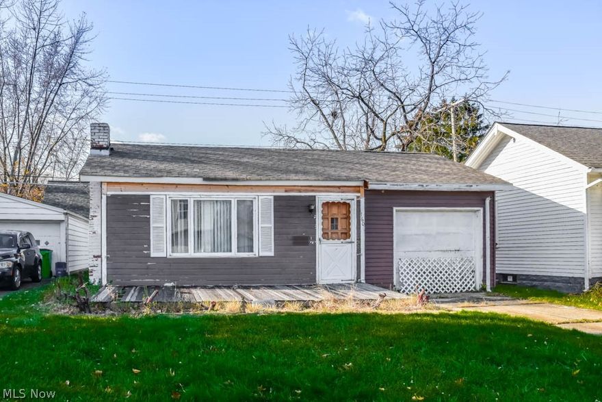 ATTENTION INVESTORS! Don't miss out on this home with so much potential located close to Lake Erie! This home features a nice sized living room with a fireplace, 1 bedroom, 1 bathroom, room enough for an eat-in kitchen and 1-car detached garage. The roof is 1 year old and the windows were done in 2011. Neighboring house at 154 E 220th is also for sale! Cash buyers only!