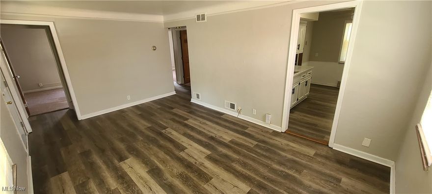 Amazing opportunity to own this recently renovated four-bedroom home in the heart of Euclid! Two bedrooms conveniently located on the main floor, with two more nice sized bedrooms upstairs. Laundry on main floor for ease of access. Recent renovations include new carpet in bedrooms and vinyl plank in living room, entry, kitchen and utility room. New blinds on all windows. Water heater replaced in the Fall of 2022. Bathroom remodel with new vanity and kitchen with new gas range, vent hood, and backsplash. Home has been freshly painted as well for a nice clean look. Point of sale compliant. Hurry to take a look at this beautiful home before it's gone!