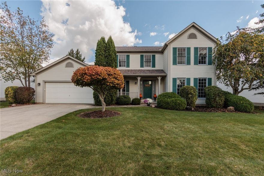 You'll fall in love with this immaculate 3-bedroom, 2.5-bath colonial tucked away in the desirable Sheffield Hills neighborhood in Stow. A masterful blend of classic charm and thoughtful updates makes this home truly turnkey. Enjoy the welcoming foyer with coat closet, leading into classic Great Room with open kitchen. Enjoy the gas fireplace and beautiful crown molding and meticulous installed ceramic flooring. Primary suite includes walk-in closet and updated  ensuite bath. Two additional bright bedrooms that share a second full bath. Convenient half bath on the main level as well as full laundry room. The lower level offers an office and recreation space for your enjoyment, along with plenty of additional storage. The oversize deck offers privacy and enjoyment to a very spacious rear yard for all your outdoor entertainment.
