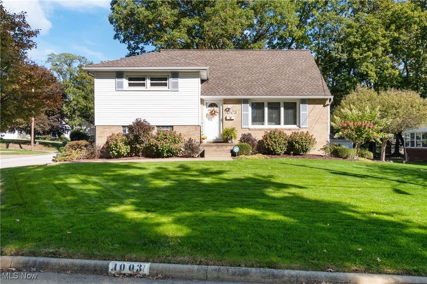 Move in ready 3 bedroom home in North Canton school district, featuring kitchen with granite counter tops, updated appliances and eat at bar, dinette with glass slider to backyard patio, nice backyard, updated bathroom, living room with lots of natural light and decorative wood accent wall, spacious bedrooms with blinds, rec. room in lower level, attached garage, and driveway with additional parking. New HVAC 2024, Dishwasher brand new, Oven - 2 years old, Refrigerator - 3 years old, Roof 2016. This home has been so well cared for!