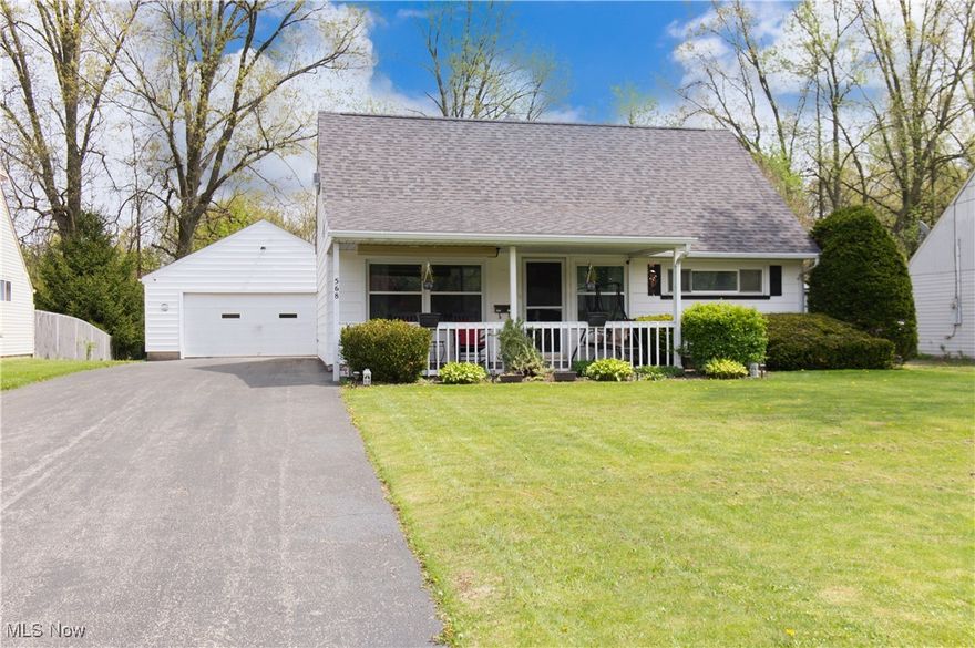 Welcome to this stunning hard to find 5 bedroom two-story Cape Cod residence, located in the Austintown Township school district. The home boasts a lovely covered front porch and a fenced in back yard oasis. The first floor features 3 bedrooms, a full bath, immaculate kitchen and Livingroom. The open stairway leads upstairs where you will find 2 more bedrooms and a half bath. This move-in ready home has many updates with new vinyl flooring(2024), Stainless steal appliances(6 months), Roof on home and garage(2024), furnace(motor replaced 2023) Don't miss out on the opportunity to make this exceptional property yours! Schedule your showing today!