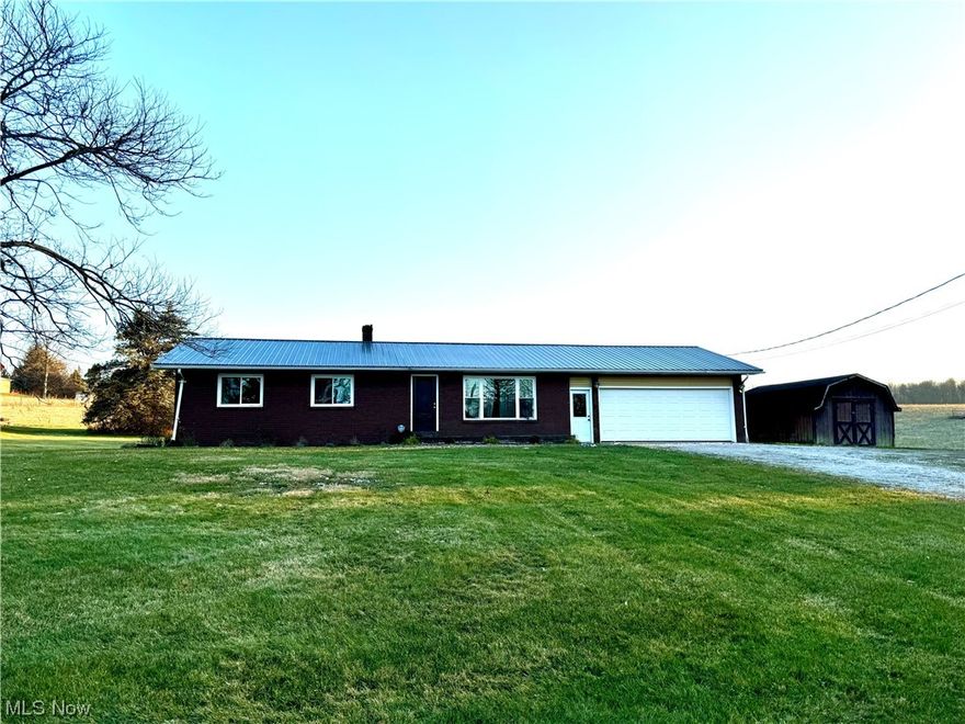 Wonderful 3 bedroom, 2 bath country ranch home on 1 acre in the Lexington School district. Many updates over the years including metal roof, furnace, A/C, vinyl windows. All appliances stay - including washer and dryer. Great location convenient to I-71. Main floor laundry. Large living room and kitchen.