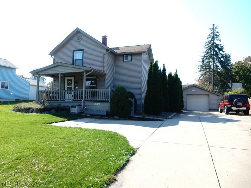 This house is unbelievable! Everything has been upgraded and impeccably cared for. You can literally move right in and not have to do a thing. Situated on a large double lot with an extra long and wide concrete driveway. Oversized 1.5 car garage that could easily be converted to a 2 car garage. Two storage sheds for all of your stuff. Gorgeous deck, yard and gardens with a new lawn that was just installed last year. Inside, the bathroom and kitchen were just remodeled and all of the brand new kitchen appliances stay, as well as the washer and dryer. This house features a newer roof, siding, windows, high efficiency furnace, hot water tank, central air conditioning. The basement is waterproofed and includes the easy breathe system. Also included is a whole house water softening system. Electrical, gas line and sewer lines have all been replaced. The entire interior is freshly painted in warm neutral colors that set off the gorgeous woodwork. You have to see this house in person to reall