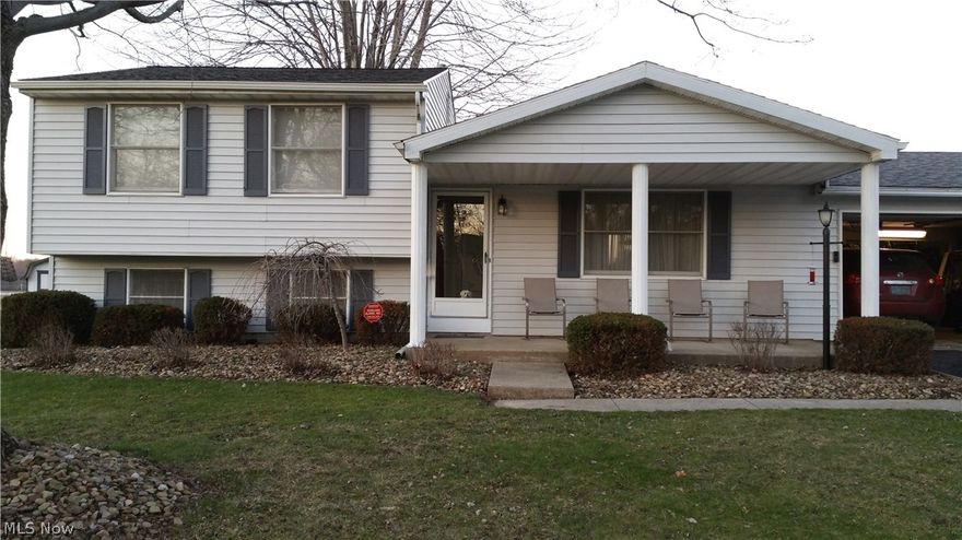 Plenty of room for your family in this 1,652 sq ft 3 bedroom, 2 full bath 4 level split that features a large living room, open kitchen/dining room and breakfast breakfast room with vaulted ceilings. 2 sliders to back deck and fenced yard with shed. Recreation room and family room with electric fireplace and bar area. All appliances stay in this updated Kraftmaid eat in kitchen with beautiful laminate flooring. Updated roof, furnace, central air, electric, and water tank. 3 car attached garage with plenty of storage room. Spacious utility room with large cedar closet and sump pump.