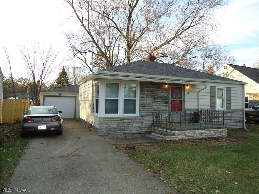 Move-In Condition!!  Cute & well maintained Ranch style home in convenient Ellet location.  Freshly painted inside and out --2019.  New Dimensional Roof on Home and Garage--2019.  Remodeled Bathroom with built-in vanity.   New Laminate flooring throughout --2019.  Applianced Kitchen with loads of cabinet space.  Bright, open Living Room with arched doorways and tray ceiling.  Newer vinyl replacement windows.  Enclosed  porch/3 season room attached to garage....overlooking large 50' x 153' lot.  Full unfinished basement (32' x 22")  features a stand up shower and built-in storage....a great place for additional living area, workshop etc.  Call today for your private showing....you'll be glad you did!