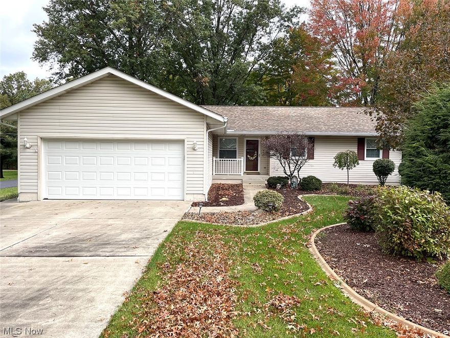 Just north of Austintown area. Very well-maintained ranch home with family room addition off the back having vaulted ceiling and skylights, plus an attached enclosed sunroom. First-floor laundry with washer/dryer. Open floor plan with comfortable living arrangement. Open kitchen with dining area. The primary bedroom has two closets and a full bath. Large open basement. Good quiet street and is situated on a corner lot. Updates include: New roof shingles in 2012, New furnace and air conditioning in 2012. Septic was inspected and cleaned in March 2023. The property will be open for viewing on Tuesday, October 17 - 4:30 PM - 6:00 PM.