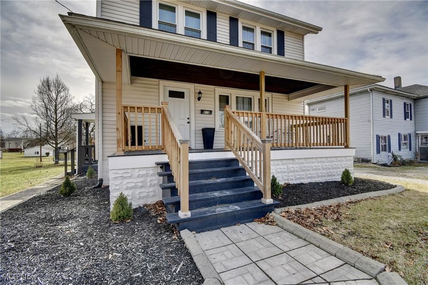 Welcome home to this updated home in the heart of Navarre! The home as many updates including floors, paint, kitchen with updated cabinets, a tile backsplash, and stainless steel sink. First floor laundry with a full bath, a tile tub, and a vanity. Located on the second floor are 3 bedrooms and a full bath. The full bathroom includes vanity, and a tile shower/bathtub. The finished attic could be the 4th bedroom or perfect for an extra room. Unfinished full basement with block windows perfect for storage and also has a second laundry hookup. Large backyard. Call today for your private showing!