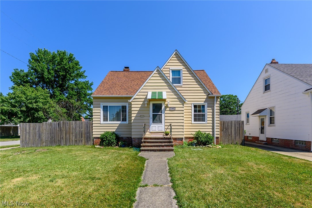 Charming cape in Euclid with plenty of space to enjoy! First floor offers an updated eat in kitchen, sunny living room, 2 roomy bedrooms and a full bath. Expansive bedroom with walk in closet and half bath on the second floor. Partially finished lower level with an additional full bath and laundry! Fully privacy fenced back yard and a one car detached garage. Dont miss this one!
