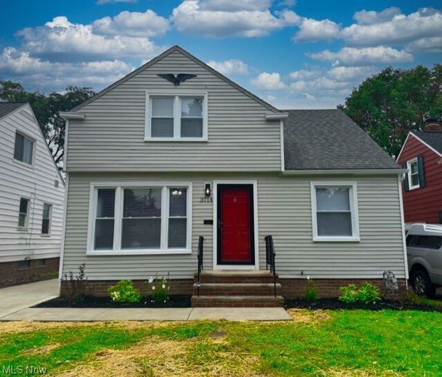 Your dream home awaits and is move-in ready! This four bedroom, one full bath Completely Renovated Cape-Cod Home is nestled on a quiet
street in desirable Parma. Upon entering the home, you are welcomed by freshly painted walls and wooden floors throughout, with two
bedrooms on the first floor, and two bedrooms on the second floor. The first floor contains a full bathroom with a tiled shower, sliding glass
shower doors, and ceramic flooring. As you make your way around the first floor, you will find a gourmet kitchen containing luxury cabinetry
with quartz countertops, ceramic tile flooring, and 2023 stainless steel appliances, giving this home an upscale feel. The basement is freshly
painted with new glass block windows and includes a washer and dryer. Laundry has never been easier, as you have butcher block
countertops and cabinetry for storage within the basement. Half of the basement is Finished with new drywall, fresh paint, and laminate
flooring that can be utilized as a r