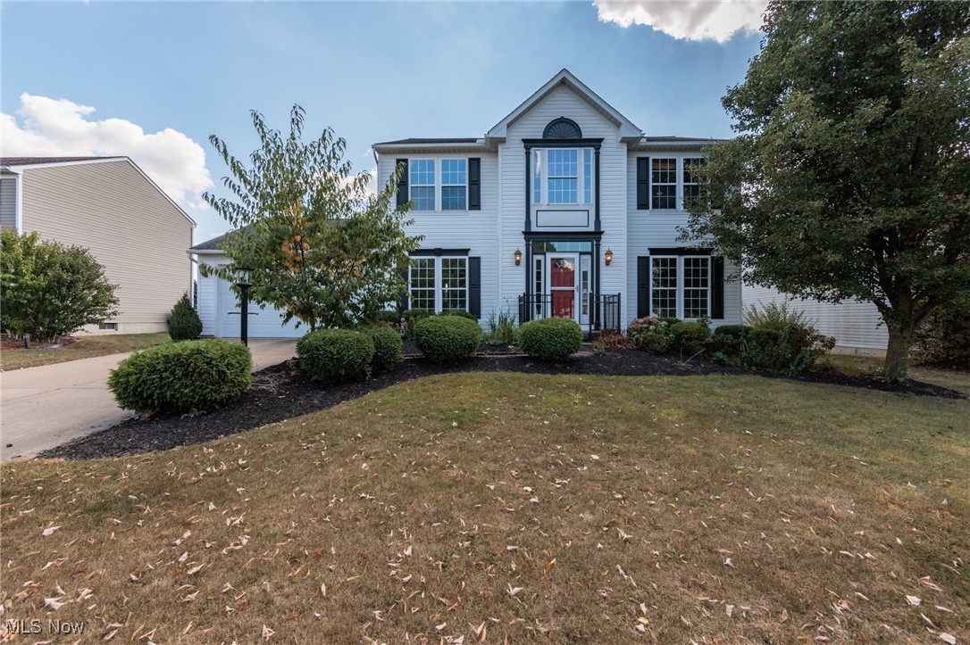 Welcome home to 525 Rockglen Drive, a beautifully maintained Colonial in Wadsworth’s desirable Weatherstone community, just moments from charming downtown shops, restaurants, parks, and easy highway access. This inviting residence offers 3 bedrooms, 2.5 baths, an open floorplan, a finished basement, and a nice fenced-in yard with a large deck for outdoor entertaining. Step inside to a welcoming two-story foyer that leads to a private office with glass French doors and a convenient main-floor laundry hookup, while across the hall a formal dining room showcases updated flooring that continues throughout much of the main level. The well-appointed kitchen features abundant wood cabinetry, granite countertops, a center island with seating, pantry, included appliances, and a sunny second dining area. Open to the kitchen, the living room boasts generous windows and a cozy fireplace, creating the perfect gathering space. A powder room completes the first floor. Upstairs, you’ll find 3 comfortable bedrooms all with cozy carpeting and 2 full baths, including a generous owner’s suite with a walk-in closet and a private bath highlighted by a double-sink vanity and a soaking tub with tile surround. The finished basement adds even more living space with a large recreation room, plush carpet, ample storage, a laundry area, and a convenient commode. A two-car garage provides additional storage, and a one-year home warranty offers peace of mind. Don’t miss the opportunity to make this move-in-ready home yours—schedule your private showing today!