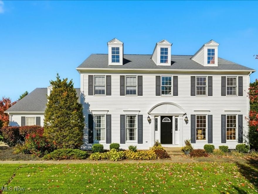 Beautifully maintained 4-bedroom, 2.5-bathroom Center Hall Colonial with 3-car garage in Hudson, Ohio! Nestled on a quiet cul-de-sac, this home offers a perfect blend of comfort, style, and functionality. Key Features include: • Spacious Layout: With over 2,800 square feet of living space, this home features a traditional center hall floor plan, perfect for both everyday living and entertaining. • Bright & Inviting Living Areas: The formal living room is complemented by a cozy den, ideal for a home office, library, or sitting room. Large windows throughout the home flood each room with natural light. • Large Kitchen: Enjoy cooking in the chef's kitchen with plenty of cabinets, granite countertops, stainless steel appliances, and a spacious island, perfect for meal prep or casual dining. • Spacious Owner’s Suite: The large primary bedroom features an en-suite bath, large walk-in closet, and plenty of space for relaxation. • Fireplace in Family Room: Relax by the brick fireplace in the large family room with vaulted ceiling or step out onto the deck to enjoy the scenic views of the beautifully landscaped backyard. • Outdoor Space: Beautifully landscaped front and back yards provide plenty of space for outdoor activities, along with a three-car garage.