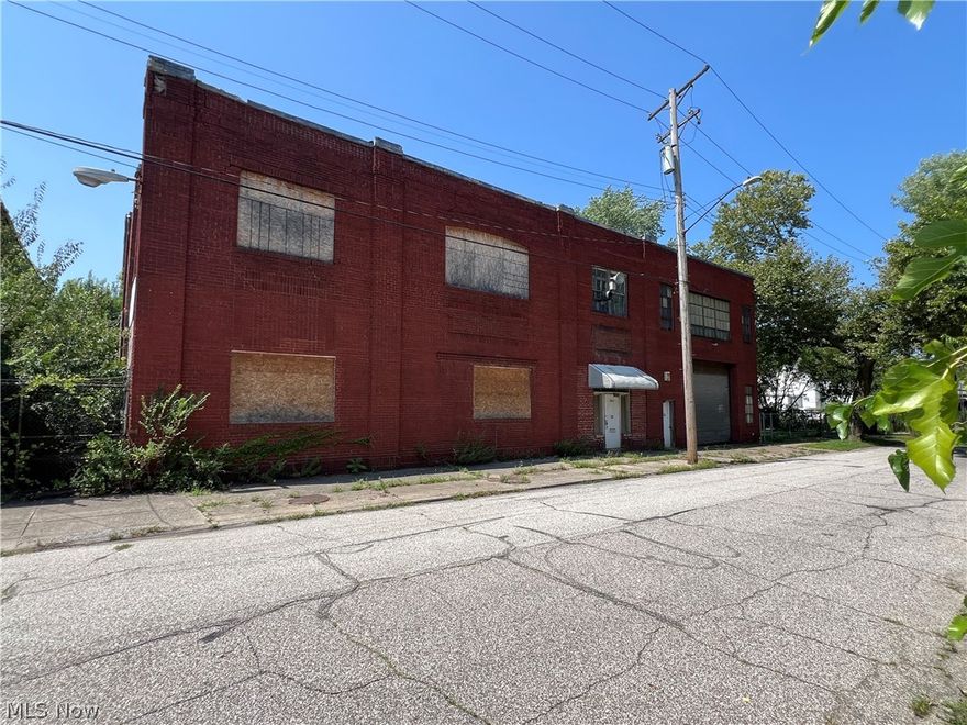 Great opportunity in the commercial Midtown area of Cleveland.  Massive building featuring over 18,000 square feet.  Incredible location north of Chester and near all downtown freeways.  Good project for business owner or visionary.  Many potential industrial, automotive, or storage uses.  Sections of the building require new roofing and substructure.  Please exercise caution when touring.