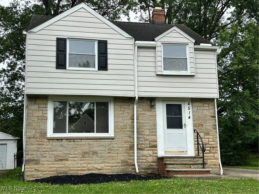 Beautiful 3 bedroom Colonial with 1.5 bath, 2 car garage and partially finished basement and nice rear deck. Kitchen has stainless steel appliances including refrigerator, range, dishwasher and built in microwave. Dining room has patio door leading to nice rear deck. New carpeting in living room , bedrooms and basement. Features include central air. glass blocks windows, garage remotes, concrete drive. House to be point of sale compliant with the city of South Euclid.