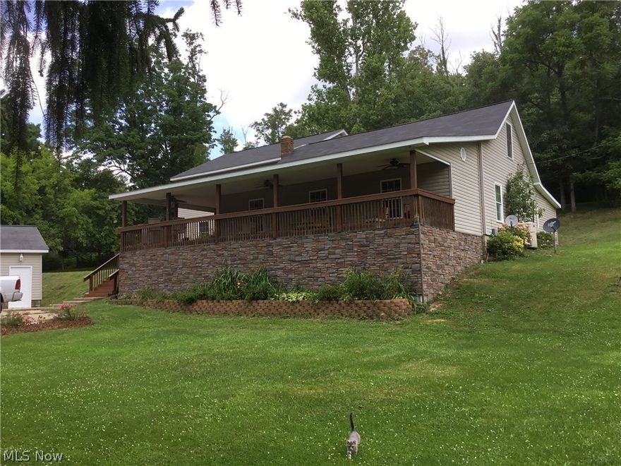 24 HOUR MIN NOTICE.  5 bed 2 bath home on 5.77 acres +/- has so much to offer and it’s move in ready condition.  House is freshly updated.  Large open family room and larger great room.  New, lustrous, hardwood floors in family/dining/kitchen.  Bathrooms all newly updated/ remodeled.  2 separate furnaces to heat the home or isolate a part of the home, one furnace is 2 years old and the other furnace is 3 years old.  Outdoor wood burner in BARN for home use or cozy up around the indoor wood burner for a nice, warm ambiance. Great room with so much square footage you can have a game room plus room for a workout area.  Enjoy pulling up in the attached garage for convenience.  The detached garage has plenty of parking and shop area plus a wood burner for heat.  The sellers had a dirt track for atv’ s/motor cross laid out on top of the hill.  Main water supply from the well and there’s an additional cistern.  The well pump was new 2 years ago.  Adittional large building used for storage but