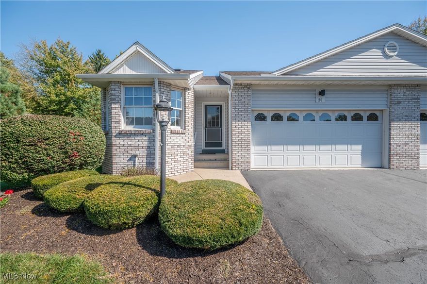Embrace easy comfortable condominium living right in the heart of Cortland. This lovely 2-bedroom, 2-full bath condo at 20 Harneds Landing is waiting for you! A bright, open layout greets you as you step into the foyer and flows naturally into the kitchen and great room. The fully equipped kitchen features a breakfast nook, plenty of cabinet space and a pantry. The quartz countertops make clean up a breeze. There is a full unfinished basement with a full bath waiting for you to add your touch. Enjoy relaxing on your partially covered deck. If sunlight is what you're after, there is a section that is not covered. You can enjoy overlooking your landscaped surroundings knowing that the exterior upkeep is managed by the condo association. This end unit offers extra windows, and privacy with no immediate neighbor. Located near downtown Cortland, the grocery store and restaurants. Some updates include carpeting, dishwasher, hot water tank, furnace, air conditioner and a sump pump with a battery back-up, all within the past 7 years.   Don't miss your chance to own this well-maintained condominium in one of Cortland's desirable communities. Schedule your private showing today.