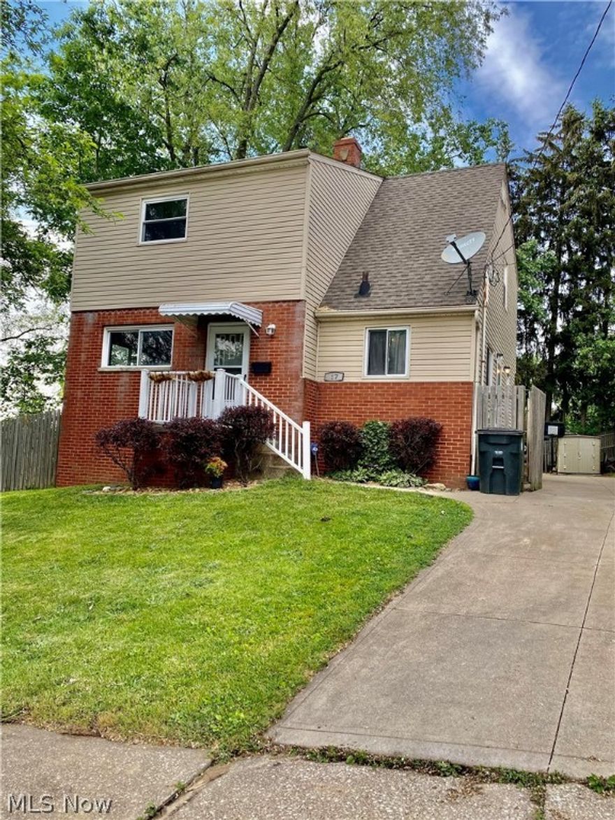 Welcome to 17 Clinton, in the beautiful neighborhood of Firestone Park! This home is ready for its next family! The first floor features a living room, with NEW vinyl flooring, a dining room, full bath, bedroom, and a nice size, updated kitchen, with brand NEW appliances.  The upper level, has NEW vinyl flooring as well!    You will find the master bedroom with a huge walk in closet,  and a smaller bedroom with 2 closets of its own.  To complete the upper level, is a full bath,  and a large open area with natural lighting, great for an office area, play area for the kids, or use your imagination. Looking for more space, head down to the basement, where there is a large finished room, great for entertaining!  You’ll find a nice size laundry room, both washer and dryer stay, and a TON of storage space. The house has a 6ft privacy fence around the rear of the house, 2 sheds out back, concrete drive, fire pit, and nice area for kids to play.  17 Clinton was once a duplex, converted into a