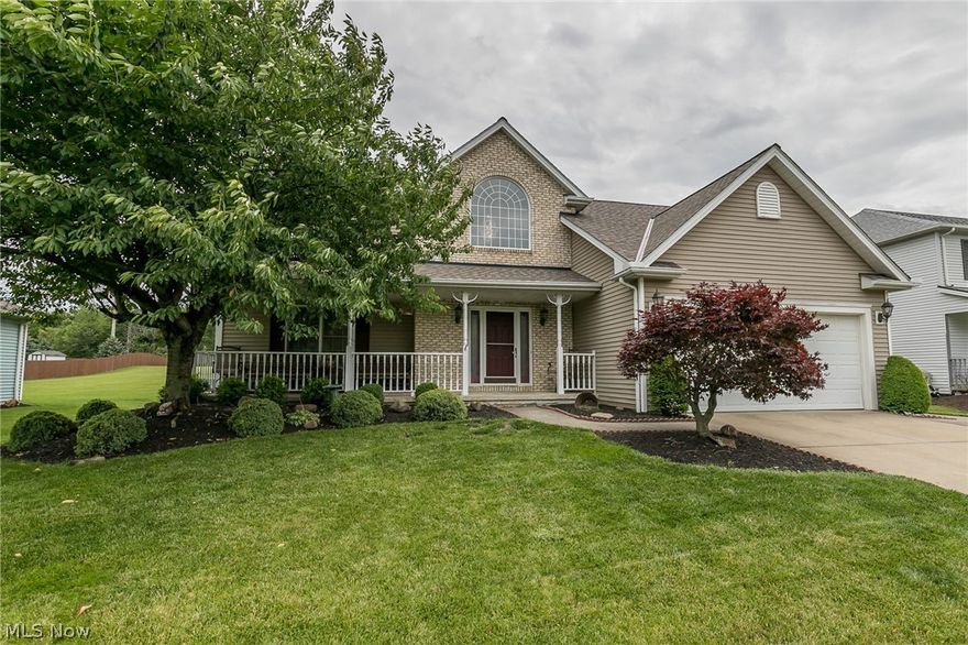 Beautifully maintained Eastland Park Colonial nestled on a .56 acre property and just around the corner from the Metro Parks! Charming covered front porch, New Roof(2018) and nicely landscaped yard. The bright and neutral 2 story foyer opens to the conjoined living and dining rooms with nice newer wood laminate flooring. Large eat-in kitchen with ample oak cabinetry, newer countertops, center island w/ seating, included appliances, planning desk and bayed dining area. Vaulted family room with stone wood-burning fireplace and balcony railing above.  A 1/2 bath and laundry room round out the main level. Upstairs you will find a vaulted master suite that offers 2 walk-in closets & en-suite bath w/ double sink vanity, walk-in shower & soaking tub; 2 more bedrooms and a 2nd full bathroom. Deep backyard w/ patio & storage shed, plus you have no neighbors behind you! Call today for a private tour!