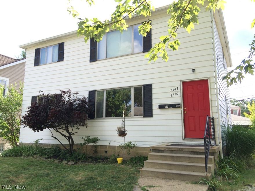 Don't miss this opportunity to own a duplex in a great part of Cuyahoga Falls! Each unit features hardwood floors throughout, a spacious living area, and a charming dining area. The bathrooms are a nice size and the kitchens have walk-in pantries! Other features include ceiling fans in the bedrooms, a linen closet in the hallways, and plenty of windows to let in light. There's also a two car garage. A home warranty is even offered with listing. Updates within the past year include: new furnace, hot water tank, paint, light fixtures, refinished hardwood floors, oven/range, garbage disposal in unit 2340. In unit 2342, the updates include: vinyl blinds, garbage disposal, new toilet, and new paint and refinished hardwood floors. Outside, you will appreciate the new paint on the shutters, front door and garage trim. Other exterior updates are reglazed windows, new electric service, and the replacement of 10 window panes. In addition, the garage and basement have been installed with carbon f