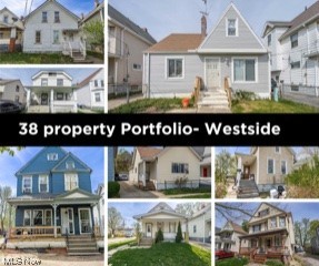 This FULLY OCCUPIED Westside Portfolio opportunity is now available! Consisting of 38 total properties with 35 in some of Cleveland’s fastest appreciating westside areas. This 43 door portfolio is being offered at a current 7.5% cap rate! Consisting of mostly single families, this package offers multiple exit strategies that assist you in maximizing your profits. The current NOI is over $250k with a pro forma NOI at over $400k+. The cap rate once stabilized exceeds well into the double digits. There are 5 duplexes and 33 single family homes with over 100 bedrooms! Low expenses provide higher cash flow and the total taxes are under an average of $1k/ year/ property. Owner pays water and trash. The NOI was calculated adding in 10% management, 5% maintenance, 5% vacancy, taxes, insurance and water/sewer costs so numbers are very real. Financials and photos of each are available from the listing agent. Selling as package only. The seller is open to splitting the 3 Eastside Properties off if necessary. (Note: ONLY those three properties are available to be split off). This is a great opportunity to create cash flow and equity.