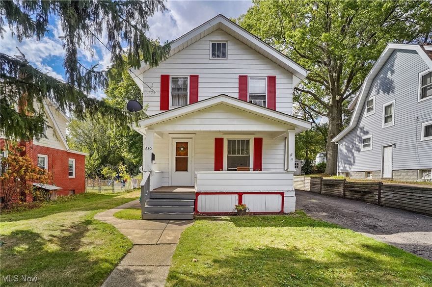 Well kept Colonial with primary bedroom with half bath on 1st floor.  Large living room opens to formal dining room, and extended kitchen for extra cabinets and counters.  Upstairs are two good sized bedrooms, one with some built-ins. Full bathroom with oak vanity, tub/shower combination and linen closet. Lower level has 4th bedroom or rec room with double closet and carpet.  Detached 2-car garage plus shed for additional storage. Siding was painted 3 years ago, furnace 5-7 yrs, roof ?2016. Make your appointment today!
