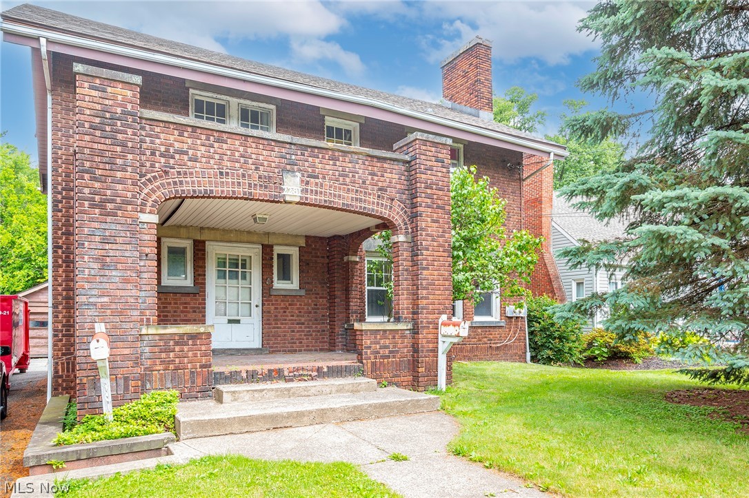 What a great opportunity for your first investment property or to add to your portfolio! The possibilities are endless in this brick century farmhouse. You could easily live in one unit and rent the other, rent both units or do a little restoring and turn it into an amazing Air BNB. Both units are accessed from the inside so no need to worry about walking up exterior steps in the winter. Unit 1 offers two bedrooms and a full bath on the lower level. On the main floor you will find an additional full bath, kitchen, and large living room with French doors leading to the dining room. Unit 2 offers a large living room, kitchen, 2 bedrooms and a full bath. There is a communal area in the basement that houses the laundry and separate utilities for each unit! The large, covered front porch offers offers lovely curb appeal. Don't miss out on this great opportunity!