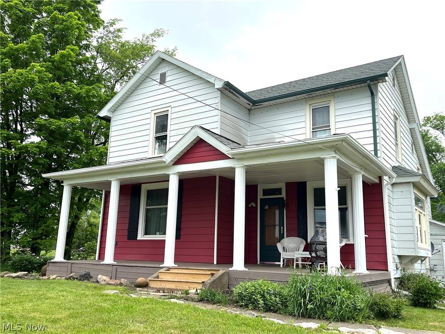 This 4 bedroom country style home is located on 3.4 acres in Columbiana. When you enter from the front porch, you will be amazed at this beautiful home with charm throughout. First floor includes living room with fireplace, dining room with large window seat that overlooks the country setting. The rustic style kitchen has so much pantry and storage space! There is a first floor bedroom, laundry room, and half bath. The kitchen opens to a 4 season sunroom with windows surrounding the back entrance. The second floor includes 3 bedrooms, a bonus room that could be a family room, office, etc., and remodeled bathroom. Natural gas furnace and central air provide year round comfort. Blown in insulation. The sunroom leads to the back deck, approx. 22x18, the perfect place for outdoor fun and relaxation. Also included is a detached garage and barn. Barn in need of repair. Two driveways provide access to the property. You will enjoy the walking paths in the back of this property with over 3 acres. Property is on city water and septic. Walk out basement. Plenty of space and room inside and outside.  Great location near town and the country. With some updating , this could be your perfect home.