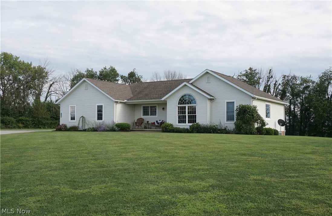 Offering a Super 3BR-2.5BA ranch home with approximately 3766 total finished square footage on 2.87 acres! Located on a quiet chip & seal county road, this nicely landscaped home features a great room encompassing the living/dining areas with hardwood floors, gas fireplace and abundant natural light. The work friendly kitchen offers timeless shaker style oak cabinetry and raised eating ledge. Split floor plan with the nice sized M-BR and private M-BA w/garden tub and shower with walk in closet at the west end. At the east end you will find a full bathroom and 2 bedrooms, one with a walk-in closet. There is an ample sized laundry room located off of the entry way from the 2-car garage. An office with palladium window off of the front entry foyer completes the first floor. Then you will head to the Immense finished lower level which contains 2 recreation areas, a family room, ½ bath (plumbed for a shower/tub) and unfinished storage room housing the mechanicals. Outside the French d