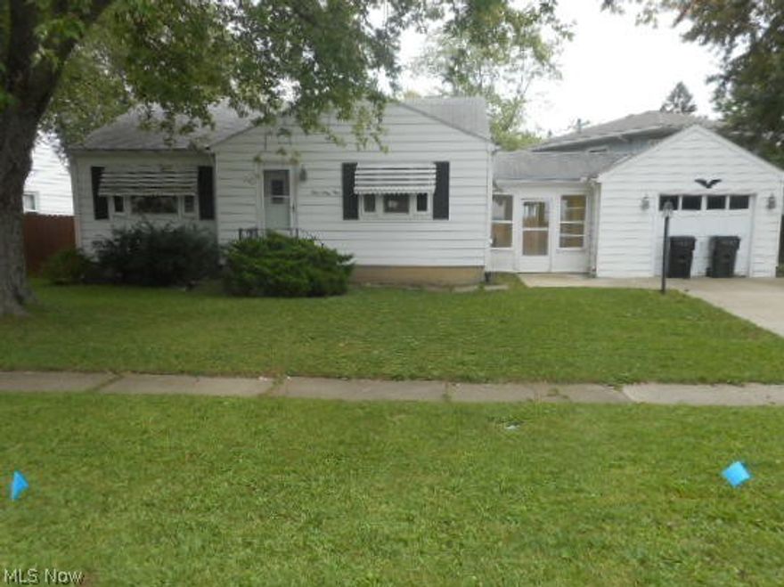 Great Ranch home!   Great Starter home! Featuring 2 nicely sized bedrooms with hard wood flooring.  Kitchen provides an abundance of cabinetry with eat in area.  Spacious living room.  Full basement to finish off a recreation room or just for extra storage.  Breezeway with attached garage. Bring your decorating ideas.   Nice location, with lots of charm and character.  Schedule your showing today and submit your offer!!