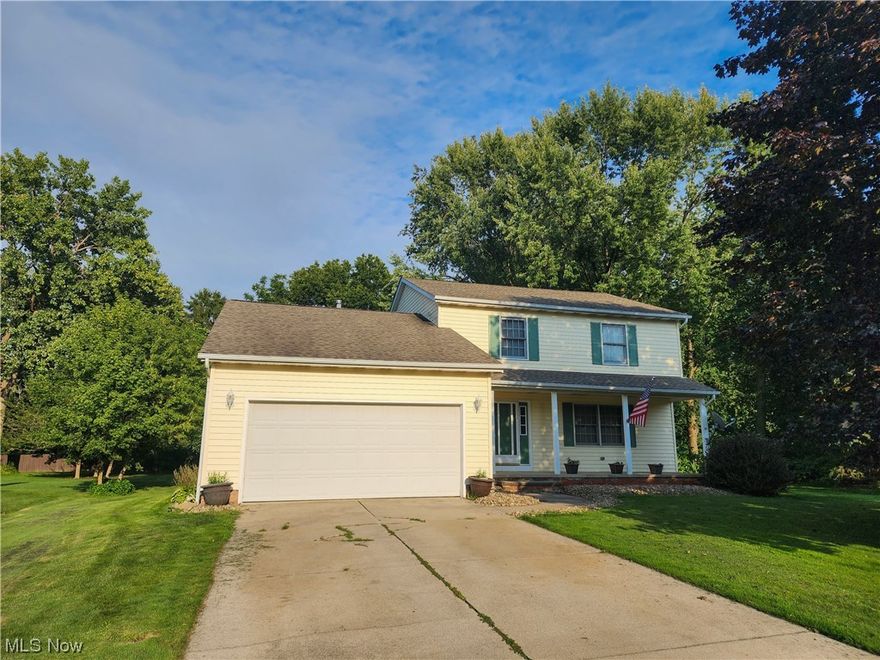 This spacious 3-bedroom, 2.5-bath Mentor colonial offers the perfect blend of comfort, convenience, and potential. Located in a tranquil and friendly community, this property boasts a generous yard, a sparkling pool, and a delightful deck for your outdoor enjoyment. The first floor offers a cozy family room with a wood-burning fireplace with a gas starter, open to the eat-in kitchen for a casual dining experience. The living room is seamlessly connected to the dining room for more formal dining. The second floor is appointed with a large owner's suite with a private bathroom along with two nice-sized bedrooms each with great closet space. The huge unfinished basement presents an exciting opportunity for you to personalize the space to your exact tastes and preferences. Imagine designing the entertaining space of your dreams, creating a cozy living area, or adding modern finishes that reflect your unique style. This home is ready for your creative touch! Don't miss out on this incredible opportunity, schedule your private showing today!